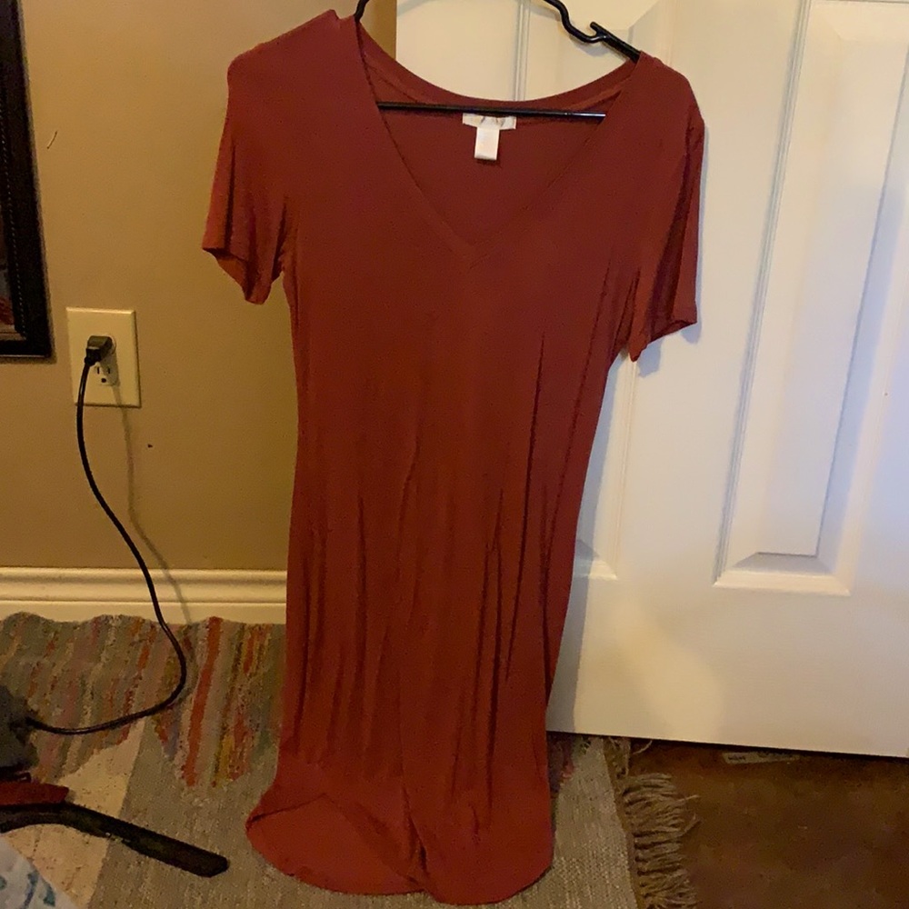Smokey pink Tshirt dress